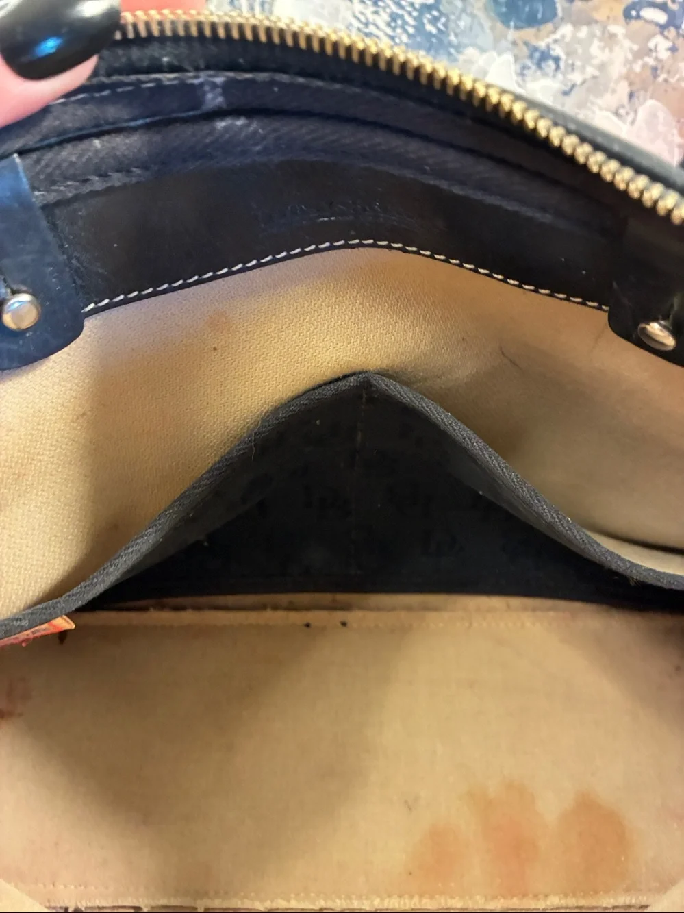 Vintage Dooney & Bourke Black  Designer Monogram Tote Bag - Satchel